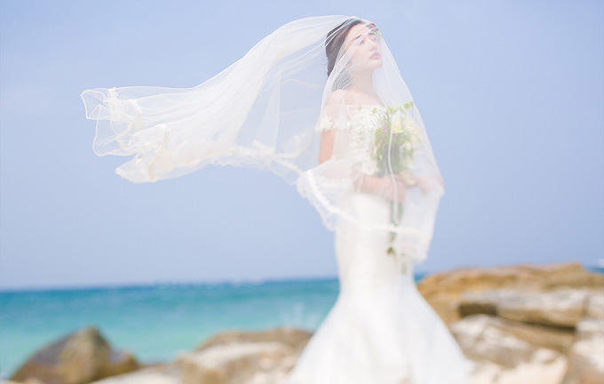 三亚拍海景如何选婚纱
