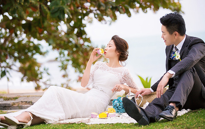 冬季婚纱照 一样的唯美效果
