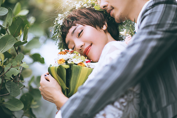 三亚婚纱照最美的唇色