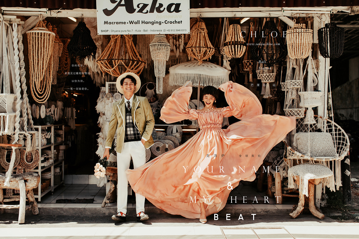 巴厘岛浪漫街头婚纱照，演绎绅士与名媛之约